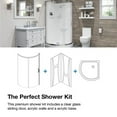 thumbnail image 5 of Breeze 38” x 38” x 77” Corner Shower Kit with Clear Glass, Walls, Base and Hardware, 5 of 19