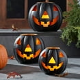 thumbnail image 3 of Member's Mark Pre-Lit Black Metal Jack-O-Lantern, Set of 3, 3 of 6
