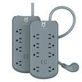 thumbnail interactive-video image 1 of Member’s Mark 6-ft. Surge Protectors w/ 2 USB ports, 2-pk., 1 of 12