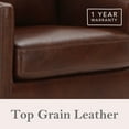 thumbnail image 4 of Cole & Rye Modern Farmhouse Leather Swivel Accent Chair, 4 of 11