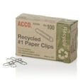 thumbnail image 5 of ACCO Recycled Paper Clips, 90% Recycled, Smooth, Size #1, 100/Box, 20 Pack, 5 of 6