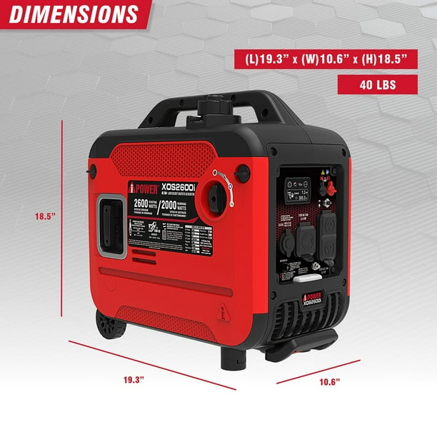 2,600 / 2,000 Watt AiPower Portable Generator With 80cc OHV Engine