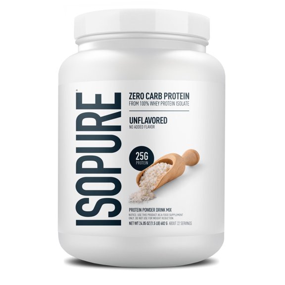 ISOPURE Whey Protein Isolate, Unflavored, 1.55 lbs.