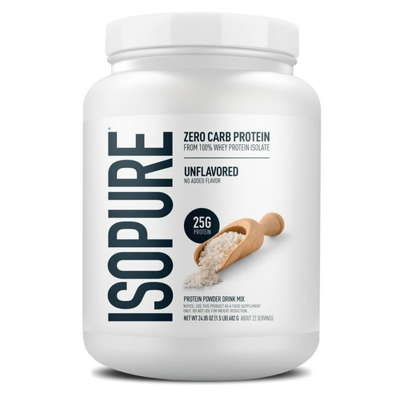 ISOPURE Whey Protein Isolate, Unflavored, 1.55 lbs.