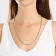thumbnail image 5 of Oval Box Chain Necklace in Sterling Silver, 5 of 7
