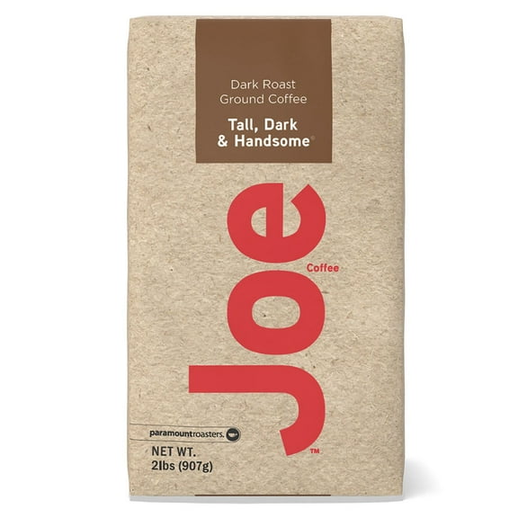Joe Knows Dark Roast Ground Coffee, Tall, Dark and Handsome, 40 oz.