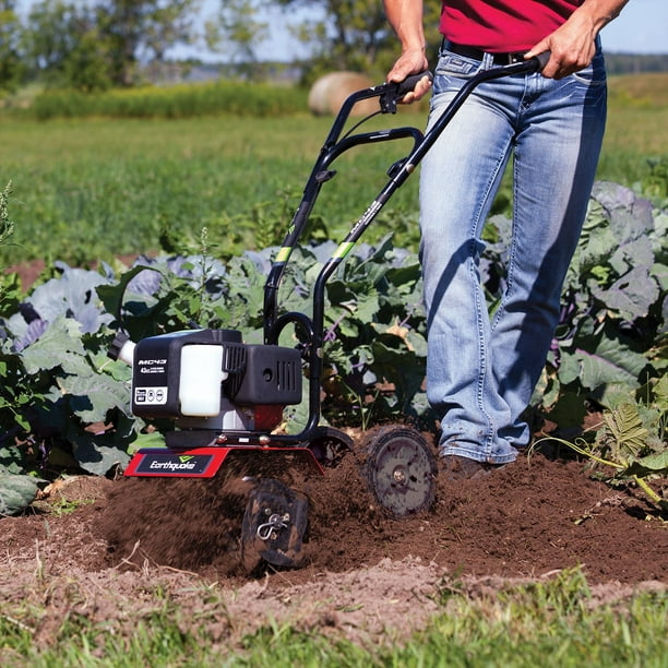 Earthquake Mini Cultivator Tiller with 43cc 2-Cycle Viper Engine