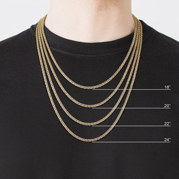 Braided Wheat Chain Necklace in 14K Gold - Samsclub.com