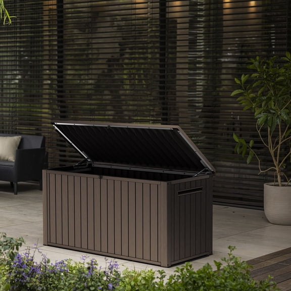 Keter 170 Gal. Resin Deck Box Large Indoor/Outdoor Storage