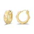 thumbnail image 1 of Neuhardt Pyramid Hoop Earrings in 18K Gold Vermeil, 1 of 7