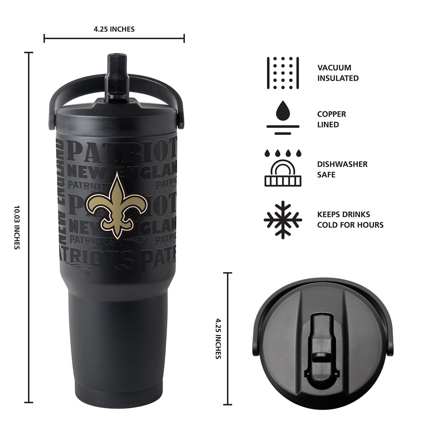 New Orleans Saints Tumbler - Thumbnail 5