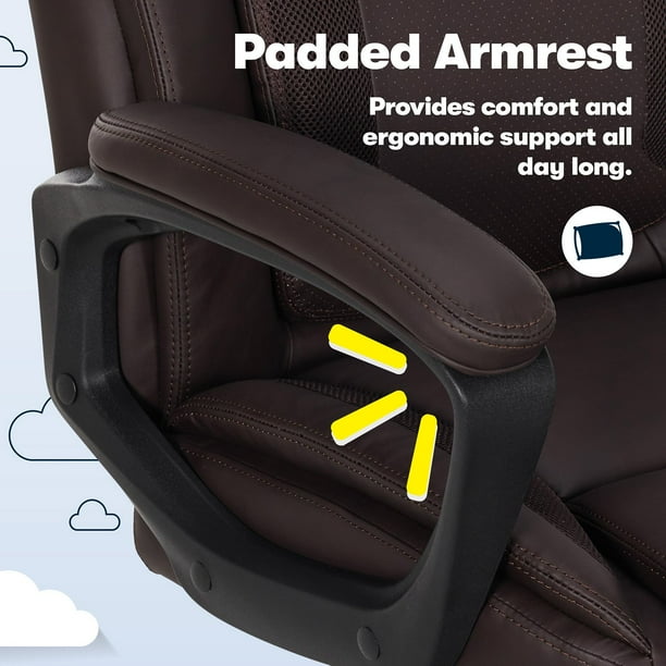 Serta Mid-Back Office Chair With Mesh Accents And Memory Foam