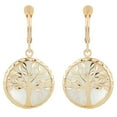 thumbnail image 1 of Tree of Life Dangle Earrings in 14K Gold, 1 of 7