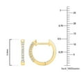 thumbnail image 4 of 0.10 CT. T.W. Diamond Petite Hoop Earrings in 14K Gold, 4 of 5