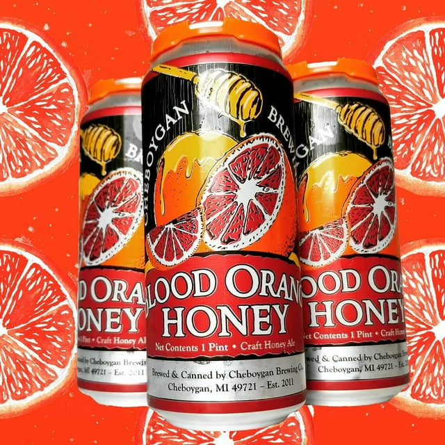 Cheboygan Blood Orange Honey Ale Beer, 16 fl. oz. can, 4 pk.