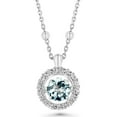 thumbnail image 3 of Round Cut Lab Created Gemstone Dancing Pendant & Earring Set in Sterling Silver, 3 of 8