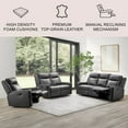 thumbnail image 2 of Rhodes 3-Piece Manual Leather Reclining Set, Assorted Colors, 2 of 23