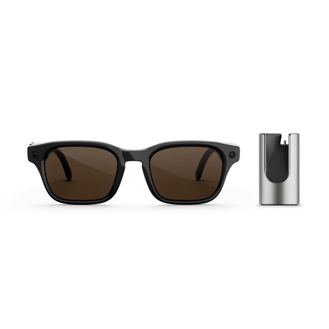 Meta Adventurer Glasses, Black, Brown Lenses + Charging Stand