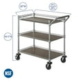 thumbnail image 3 of Member's Mark NSF 3-Tier Heavy-Duty Commercial Utility Cart, 34” L x 18” W x 34.5” H, 3 of 13