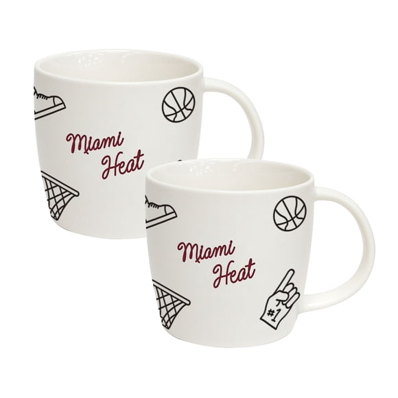 Logo Brands Miami Heat 18oz Playmaker Mug Bundle