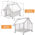 thumbnail image 2 of Outdoor wooden dog house, Large 32.8" L x 39.76" W x 33.46" H, Brown, 2 of 5