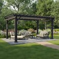thumbnail image 1 of Range Steel Pergola with Trellis Roof & PowerPort, 1 of 13