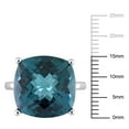 thumbnail image 3 of Cushion Cut London Blue Topaz Ring in 14K Gold, 3 of 7