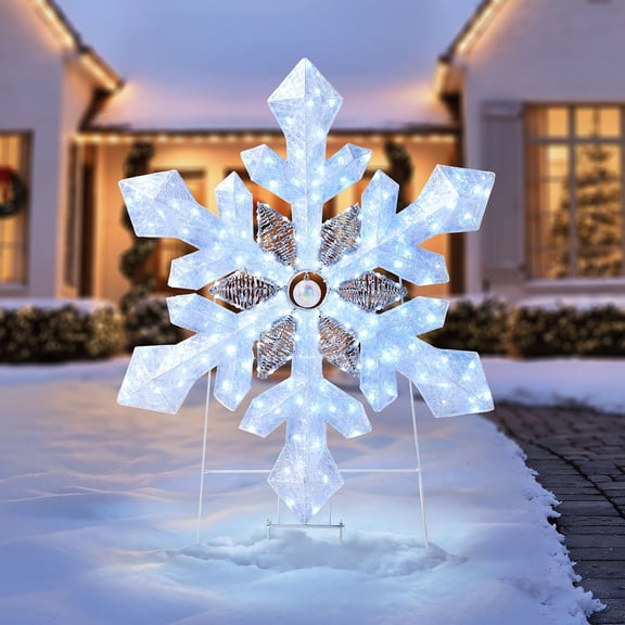 Member's Mark 42" Pre-Lit Crystal Iced Snowflake