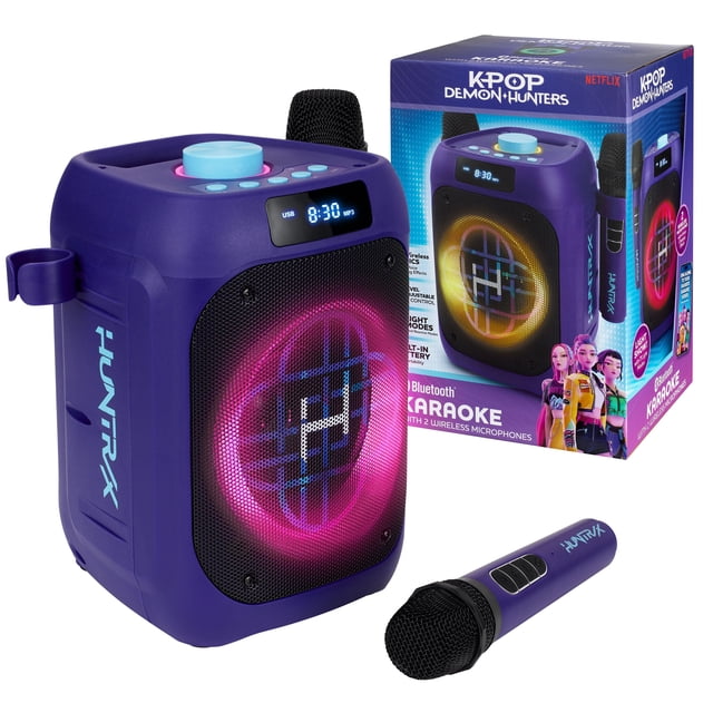KPop Demon Hunters Bluetooth Karaoke Machine with Microphones
