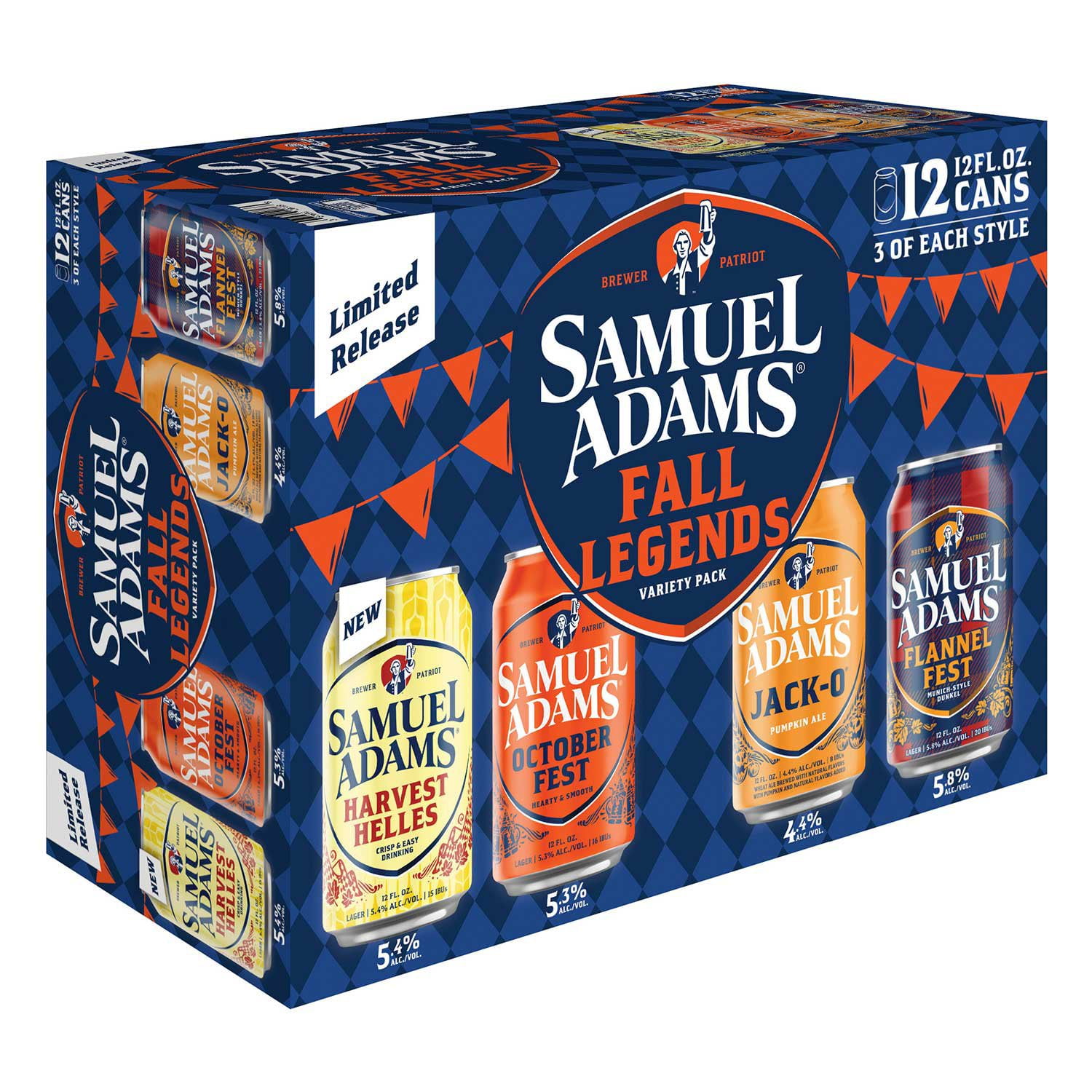 Samuel Adams Seasonal Ale and Lager Beer Variety Pack, 12 fl. oz