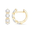 thumbnail image 3 of 2.00 CT.T.W. Lab Created Diamond Hoop Earrings in 14K Gold, 3 of 7