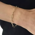 thumbnail image 4 of Paperclip Chain Bracelet in 14K Gold, 4 of 5