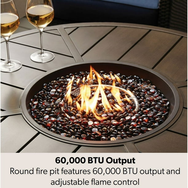 Member's Mark Fremont Fire Pit Chat Set with Sunbrella Fabric, 5pc