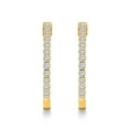 thumbnail image 3 of 0.45 T.W. Lab Created Round Diamond Hoop Earrings in 14K Gold, 3 of 5