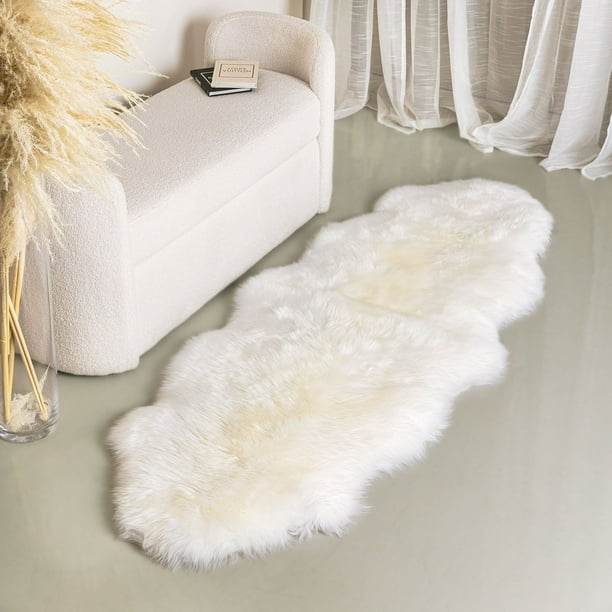 100% Genuine Sheepskin Rug, 5'10