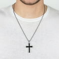 thumbnail image 5 of Men's Stainless Steel Inlay Cross Pendant 24", 5 of 5