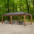 thumbnail image 2 of Backyard Discovery Barrington Cedar Gazebo with Powerport, Choose Size, 2 of 9
