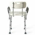 thumbnail image 4 of Medline Bath Bench with Back and Padded Arms, White, 4 of 5