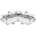 thumbnail image 3 of The Organic Garden Co Hakea 4' x 4' x 1' Metal L Shape Garden Bed, 3 of 8