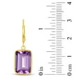 thumbnail image 4 of Emerald Cut Gemstone Dangle Earrings in 14K Gold, 4 of 4