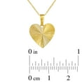 thumbnail image 5 of Diamond Cut Swiss Heart Pendant Necklace in 14K Gold, 5 of 6