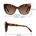 thumbnail image 2 of Christian Siriano Rowena Cat Eye Oversized Plastic Sunglasses, 2 of 7