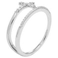 thumbnail image 2 of 0.16 CT. T.W. Diamond Cross Ring in Sterling Silver, 2 of 5