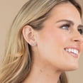 thumbnail image 5 of 2.46 CT.T.W. Emerald, Round, and Marquise Lab Created Diamond Earrings in 14K Gold, 5 of 8