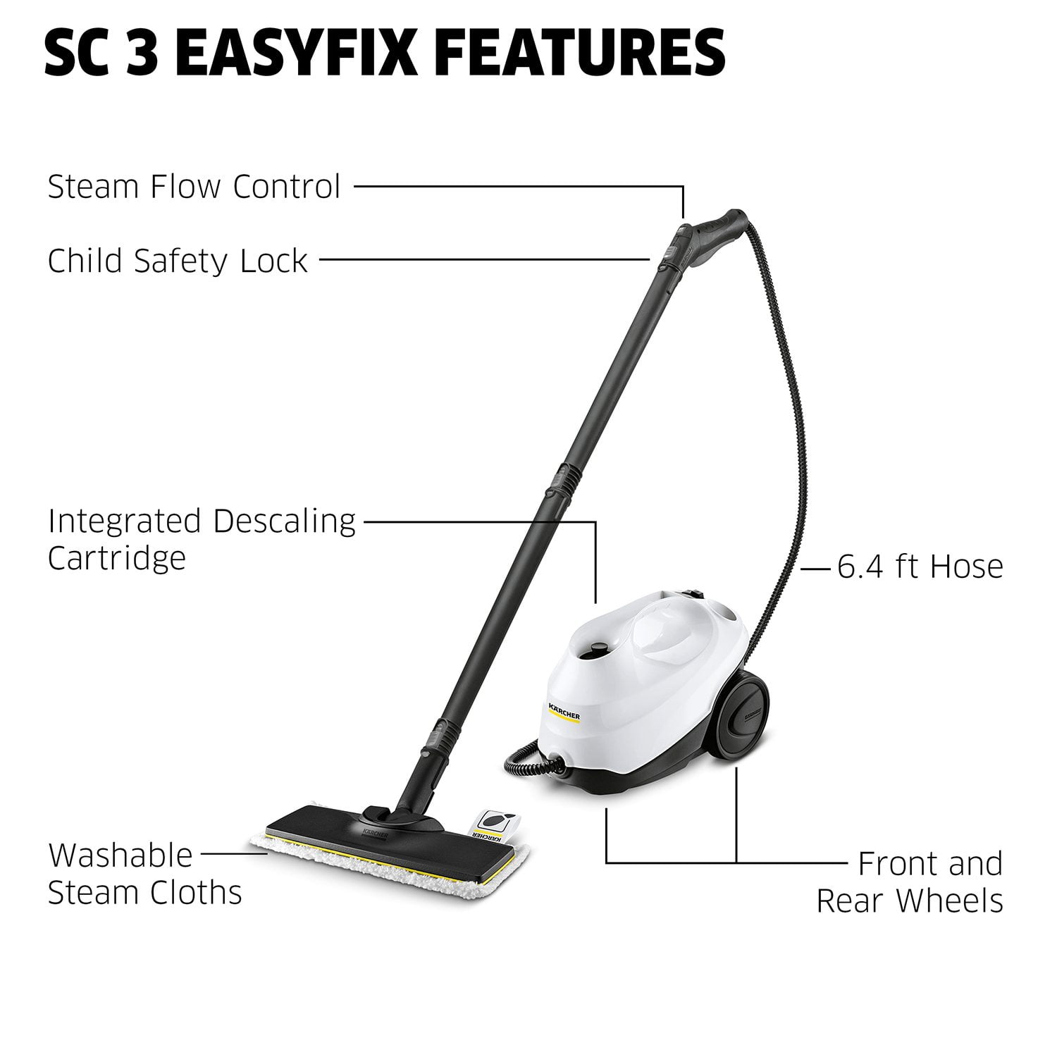 Kärcher EasyFix Canister Steam Cleaner, Model SC 3 - Samsclub.com