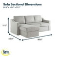 thumbnail image 2 of Serta Harvard Convertible Sectional Sofa, 2 of 9