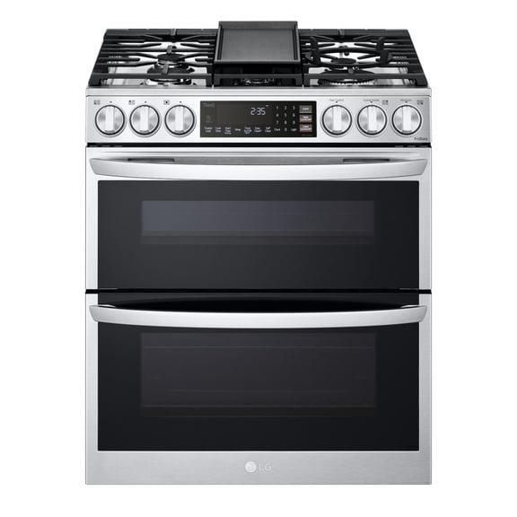 LG 6.9 cu.ft. Smart Gas Double Oven Slide-in Range