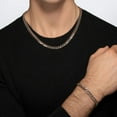 thumbnail image 4 of Miami Cuban Pave Chain Necklace in 14K Two-Tone Gold, 4 of 5