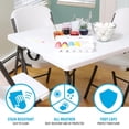 thumbnail image 6 of Lifetime 34" Residential Square Fold-In-Half Table, White, 6 of 10