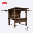 thumbnail image 2 of Keter 11' x 7' Signature Collection Resin Outdoor Bar Pine Gazebo with Awning, 2 of 19